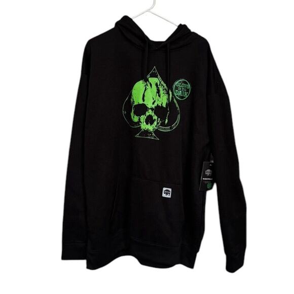 Buffalo Outdoors Workwear Skeleton Space Glow In Dark 3XL Hooded Sweatshirt NWT - Picture 1 of 9
